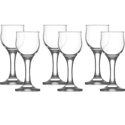 6-Piece Nevakar Liqueur Glass Set, 55 ml, Clear