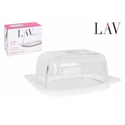 Pera Butter Dish, Plastic Plate & 405 ml Cover