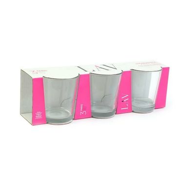 3-Piece Paris Tumbler Set, 295 ml, Clear