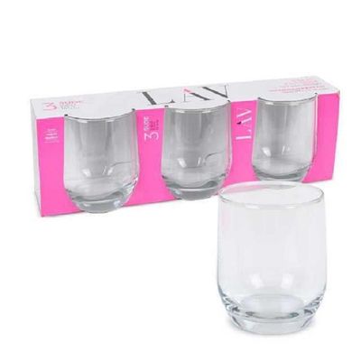 3-Piece Sude Tumbler Set, 315 ml, Clear