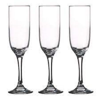 3-Piece Tokyo Champagne Flute Set, 210 ml, Clear