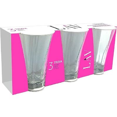 3-Piece Truva Long Drink Tumbler Set, 350 ml, Clear