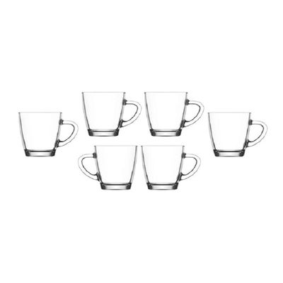 6-Piece Vega Mug Set, 230 ml, Clear