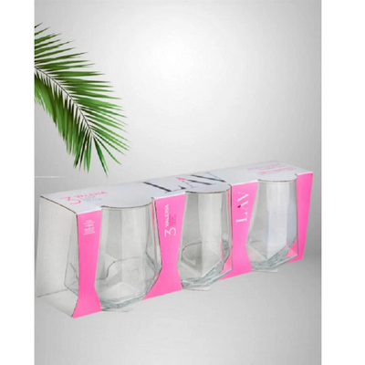 3-Piece Valeria Tumbler Set, 400 ml, Clear