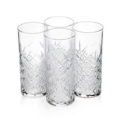 4-Piece Timeless Raki & Lemonade Glass Set, 180 ml, Clear