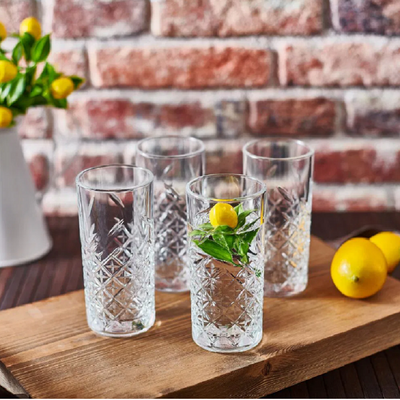 4-Piece Timeless Raki & Lemonade Glass Set, 180 ml, Clear