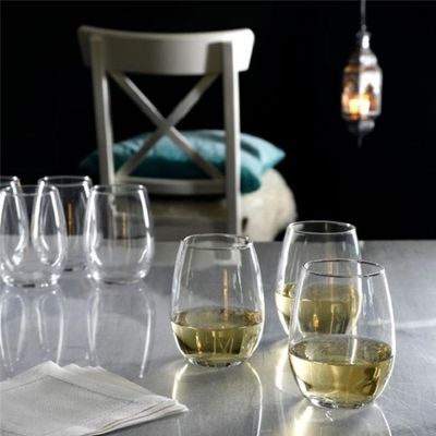 6-Piece Amber Large Tumbler Set, 570 ml, Clear