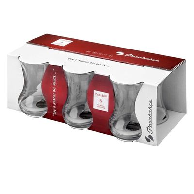 6-Piece Ince Belli Tea Cup Set, 125 ml, Clear