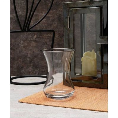 Pasabahce 6-Piece Ince Belli Tea Cup Set, 125 ml, Clear