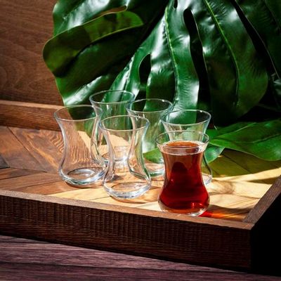 6-Piece Ince Belli Tea Cup Set, 125 ml, Clear