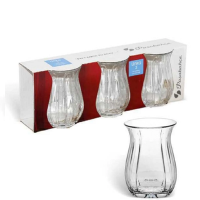 3-Piece Linka Tea Cup Set, 145 ml, Clear