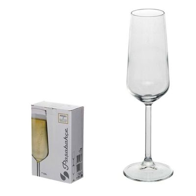 2-Piece Allegra Champagne Flute Set, 195 ml, 226 mm Height, 45 mm Diamater, Clear