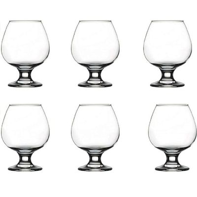 6-Piece Bistro Brandy & Cognac Glass Set, 395 ml, 124 mm Height, 60 mm Diameter