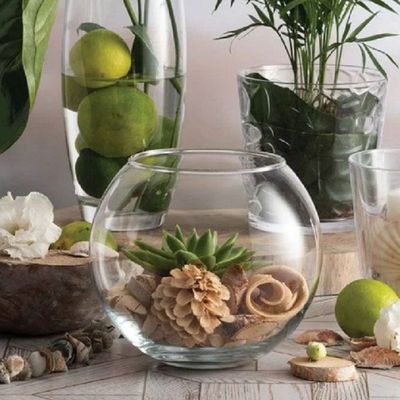 Botanica Glass Vase, Fish Bowl, 160 mm Height, 125 mm Diameter