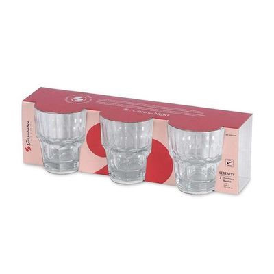 3-Piece Serenity Tumbler Set, 210 ml, 84 mm Height, 81 mm Diameter, Clear