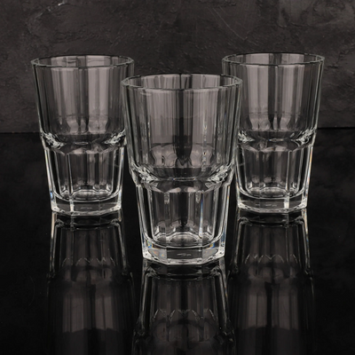Pasabahce 3-Piece Serenity Long Drink Glass Set, 265 ml, 120 mm Height, 70 mm Diameter, Clear