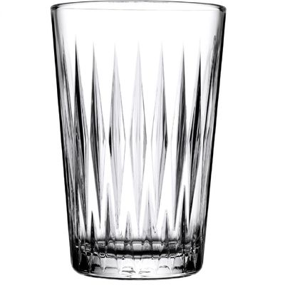 6-Piece Luzia Long Drink Tumbler, 350 ml, 124 mm Height, 81 mm Diameter, Clear 