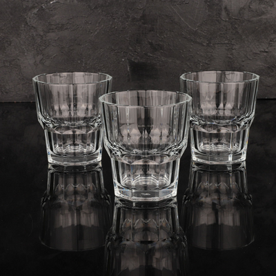 3-Piece Serenity Whisky Glass Set, 355 ml, 100 mm Height, 94.5 mm Diameter, Clear