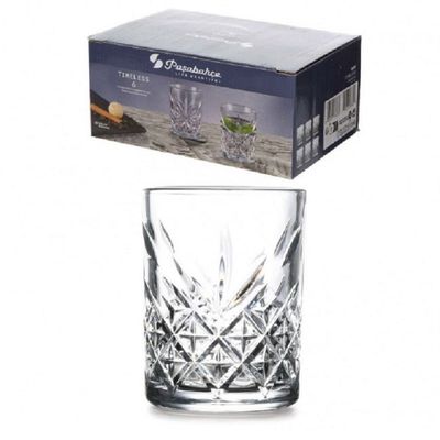 6-Piece Timeless Mini Water Glass 115 ml, 76 mm Height, 58 mm Diameter, Clear