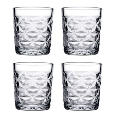 Pasabahce 4-Piece Estrella Water Tumbler, 305 ml,  95 mm Height, 85 mm Diameter, Clear