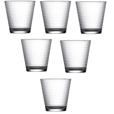 6-Piece Generation Water Tumbler, 250 ml, 87 mm Height, 84 mm Diameter, Clear 