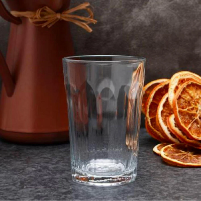 Pasabahce 6-Piece Palaks Tumbler, 200 ml, 100 mm Height, 67.5 mm Diameter, Fully Tempered Clear 