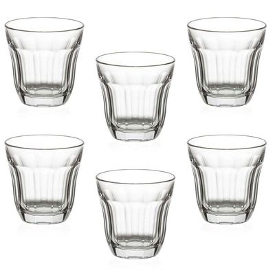 6-Piece Baroque Whisky Tumbler, 300 ml, 92 mm Height, 90 mm Diameter, Clear 