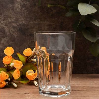 3-Piece Casablanca Long Drink Glass Set, 415 ml, 130 mm Height, 87 mm Diameter, Fully Tempered, Clear