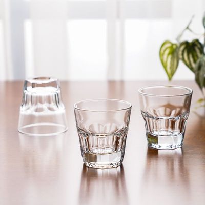 3-Piece Casablanca Water Glass Set, 140 ml, 76 mm Height, 72 mm Diameter, Fully Tempered, Clear