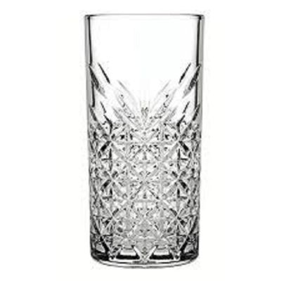 4-Piece Timeless Long Drink Tumbler, 295 ml, 143 mm Height, 67.5 mm Diameter, Clear