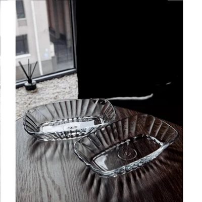 Pasabahce 2-Piece Mezze Glass Service Plate, 179x114 mm, 34 mm Height