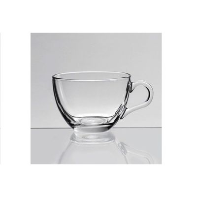 6-Piece Basic Glass Tea & Coffee Mug Set, 238 ml, Clear