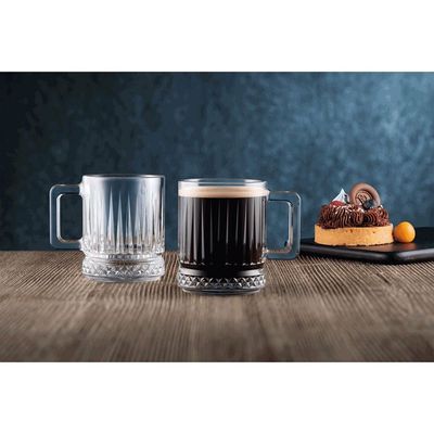 2-Piece Elysia Glass Mug Set, 250 ml