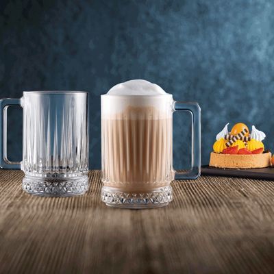 Pasabahce 2-Piece Elysia Glass Mug Set, 310 ml