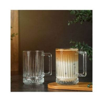 2-Piece Elysia Glass Mug Set, 310 ml