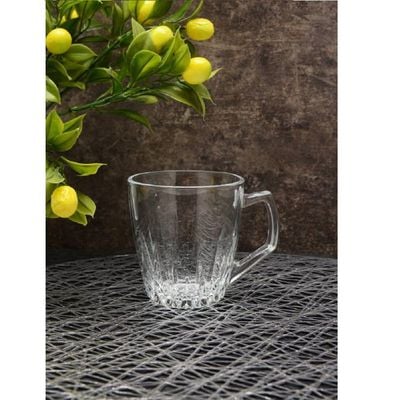 2-Piece Safir Glass Mug Set, 250 ml