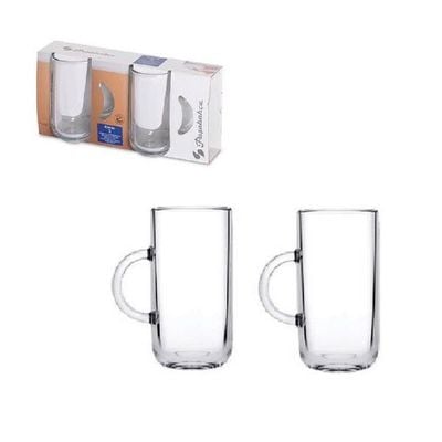 Pasabahce 2-Piece Iconic Glass Mug Set, 270 ml