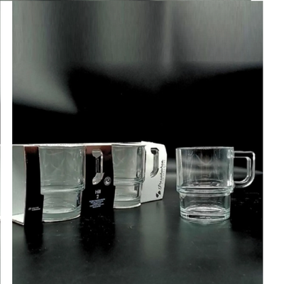 2-Piece Hill Glass Mug Set, 320 ml