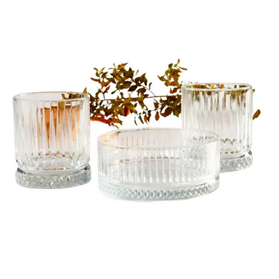 3-Piece Elysia Whisky Gift Set, 2 Piece Glass 355 ml & 1 Piece Bowl 510 ml, Clear