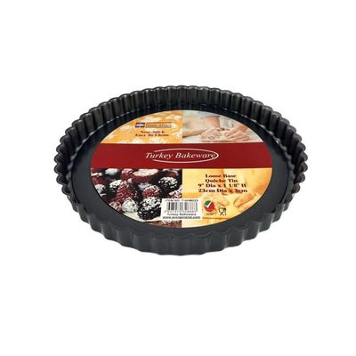 Non-stick Loose Base Quiche-Tart Pan, 23cm x 3cm, Black