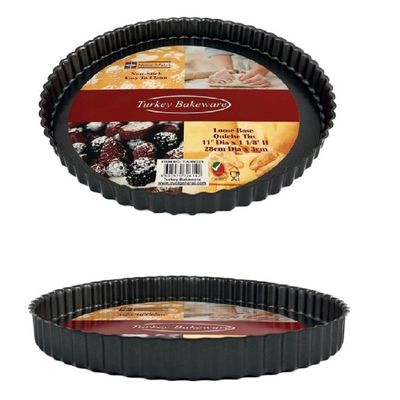 Non-stick Loose Base Quiche-Tart Pan, 28cm x 3cm, Black