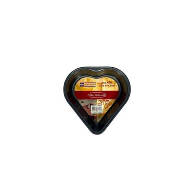 Non-Stick Mini Heart Pan 10cm x 2.5cm, Black