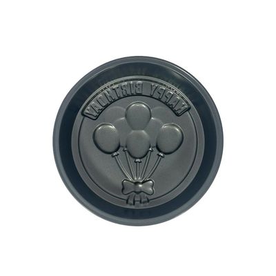 Home Maker Non-Stick Happy Birthday Round Cake Pan 22.4cm x 5.1cm, Black