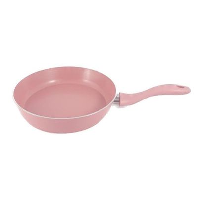 9-Piece Hella Cookware Set - Tempered Glass Lids - 2 Deep Pots - 1 Low Pot - 1 Frypan - 1 Scoop - 1 Spatula - Non-Stick Ceramic Surface - PFOA Free - Pink