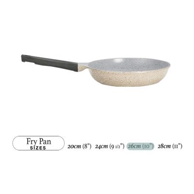 Lahoya Natural Granite Coating Non-Stick Frypan - 26cm - PFOA/PFOS Free - Beige