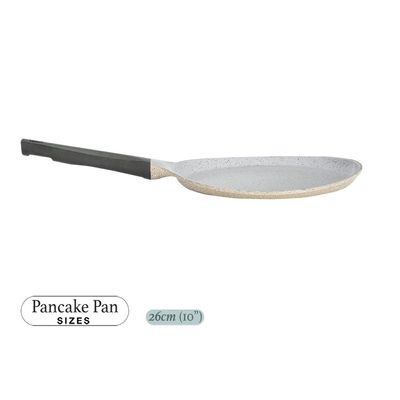 Badreig Lahoya Natural Granite Coating Non-Stick Pancake Pan - 26cm - PFOA/PFOS Free - Beige