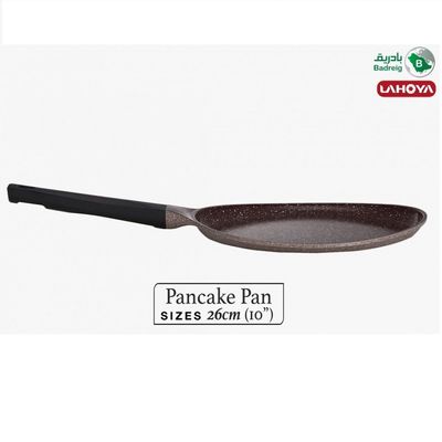 Lahoya Natural Granite Coating Non-Stick Pancake Pan - 26cm - PFOA/PFOS Free - Chocolate