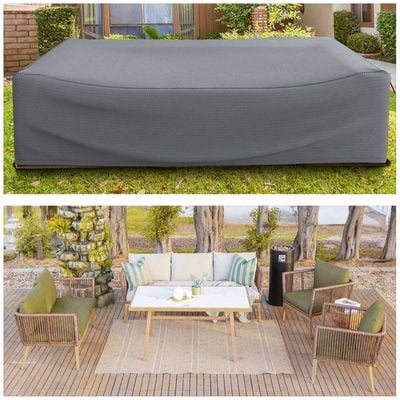 Protection Cover for Zoya 7-seater Sofa Set - L330 x W250 x H75cm - Grey