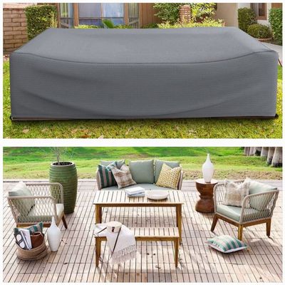 Protection Cover for Luna 5-Seater Wooden Sofa - L300 x W200 x H75cm - Grey