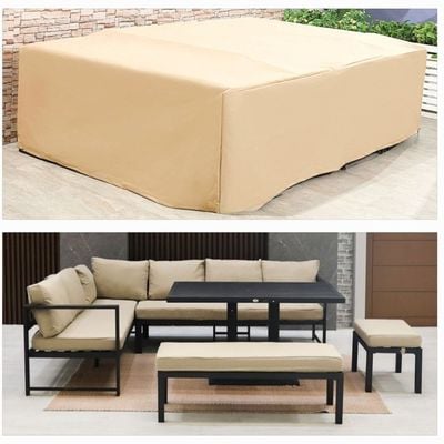 Protection Cover for Arial 9-Seater Outdoor Sofa - L210 x W255 x H80cm - Beige